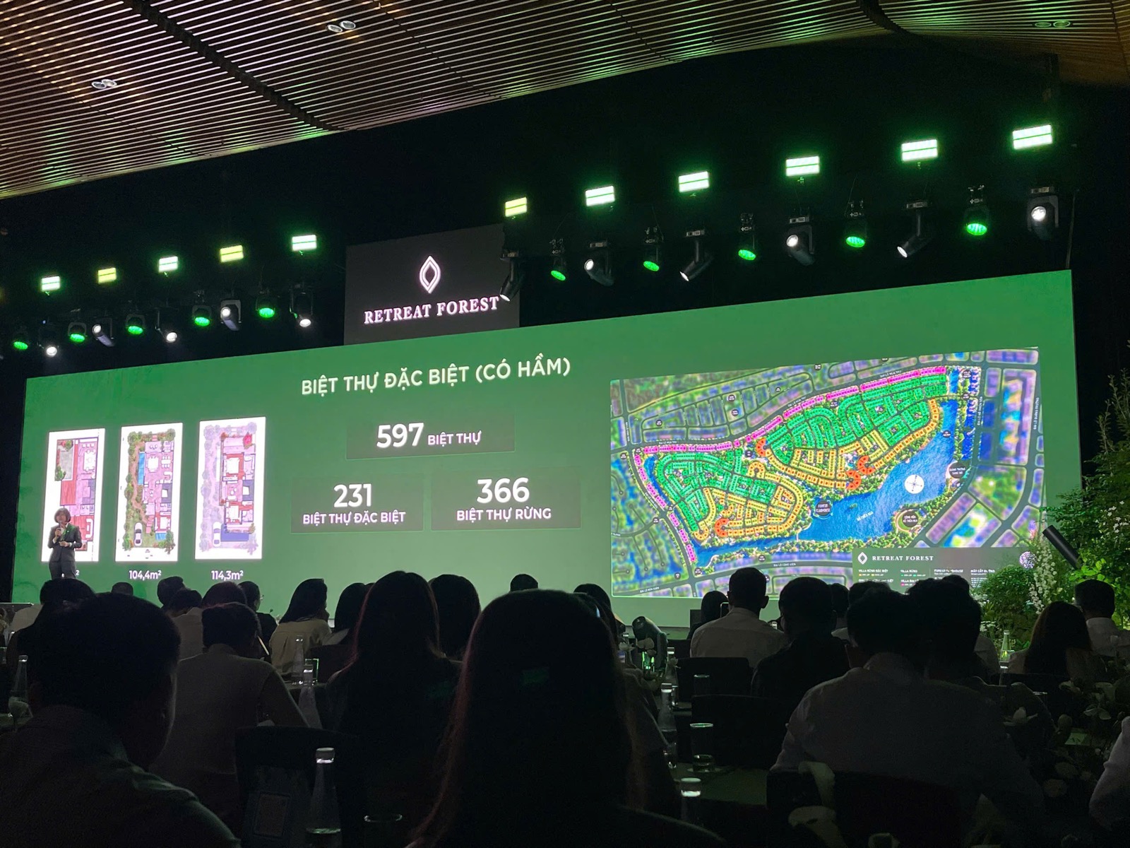 Slide 597 biệt thự gồm 231 căn có hầm và 366 căn không hầm