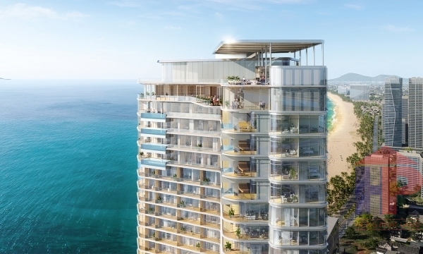 Phối cảnh tháp Nobu Residence Đà Nẵng nhìn ra biển