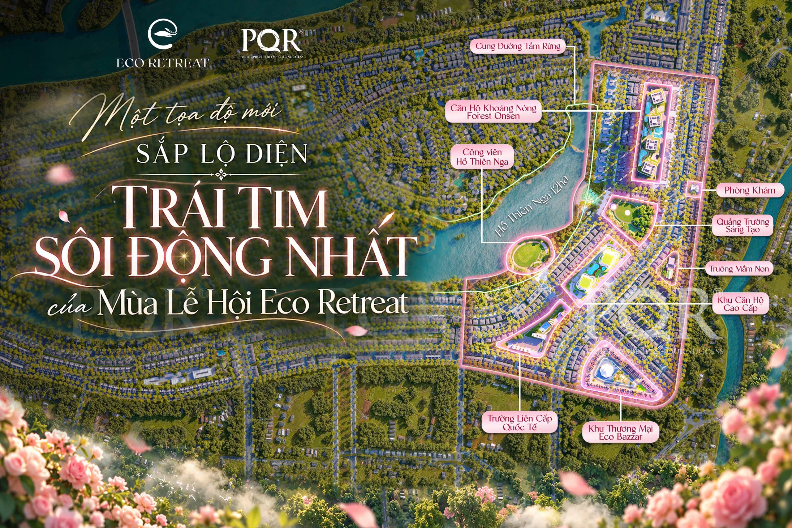 Mặt bằng phân khu mới khu đô thị Eco Retreat Bến Lức