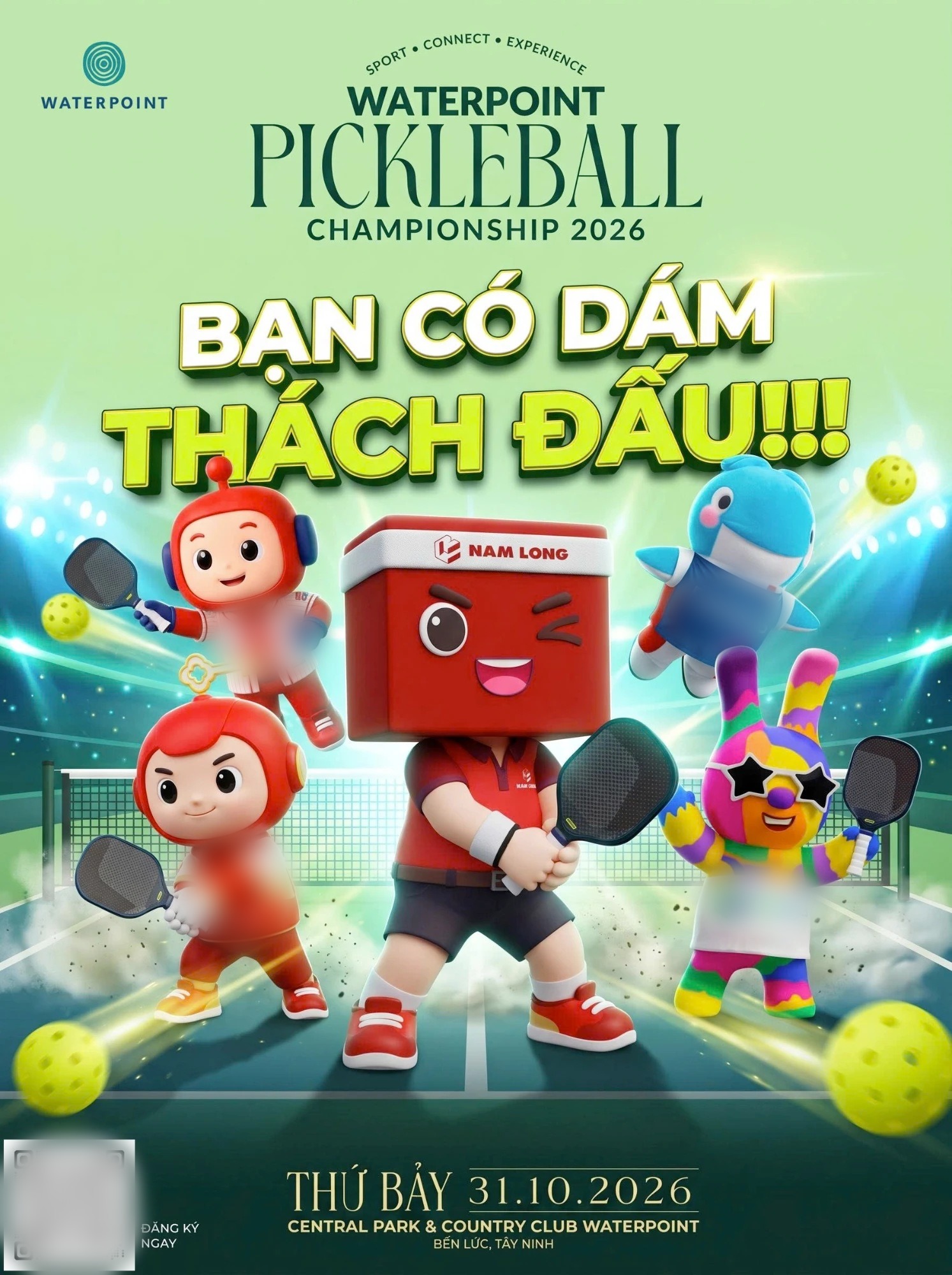 Poster giải Pickleball Waterpoint 2026 ngày 31/10/2026 tại Central Park và Country Club Waterpoint