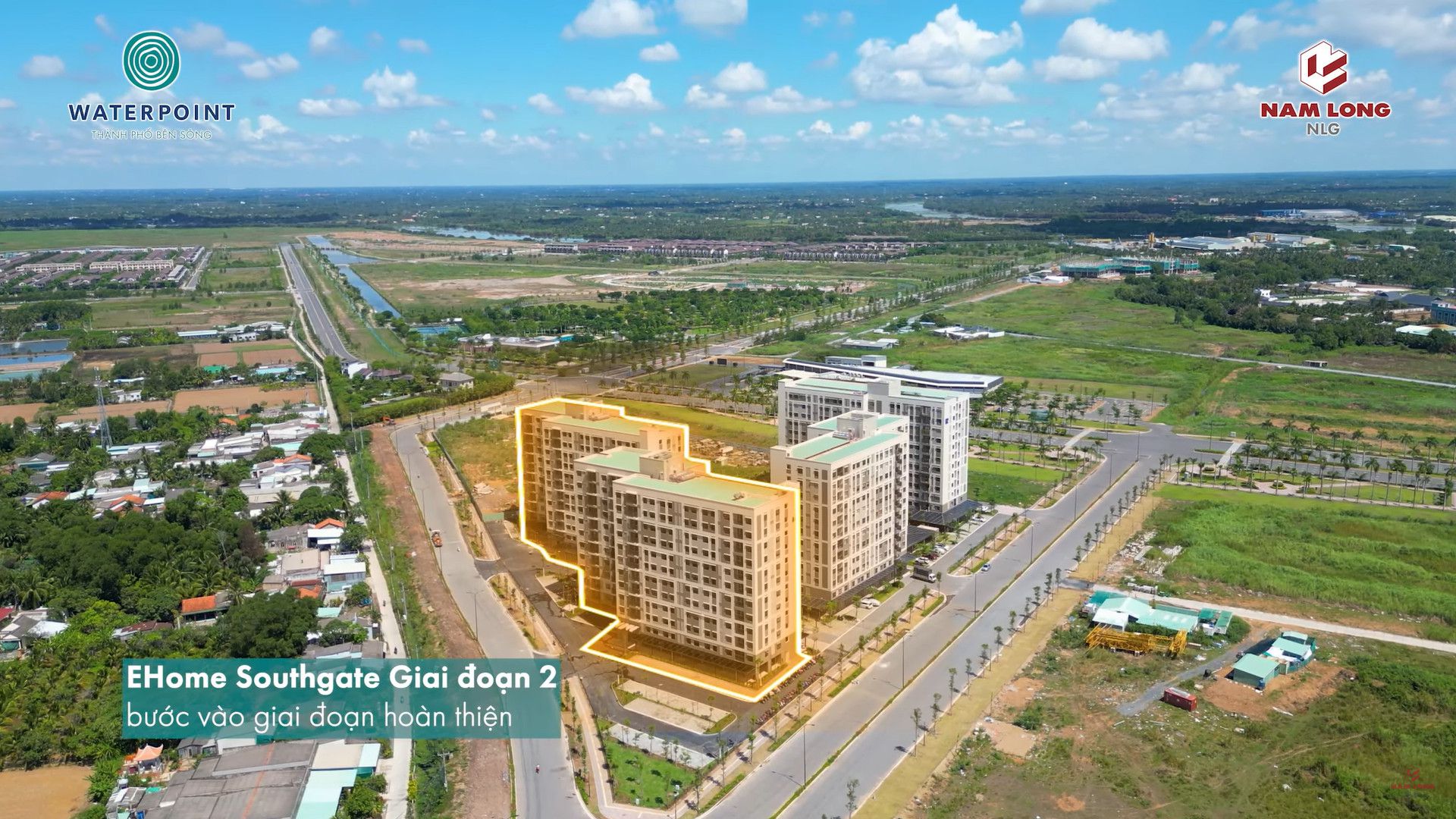 Không gian cảnh quan xanh tại dự án Waterpoint Nam Long