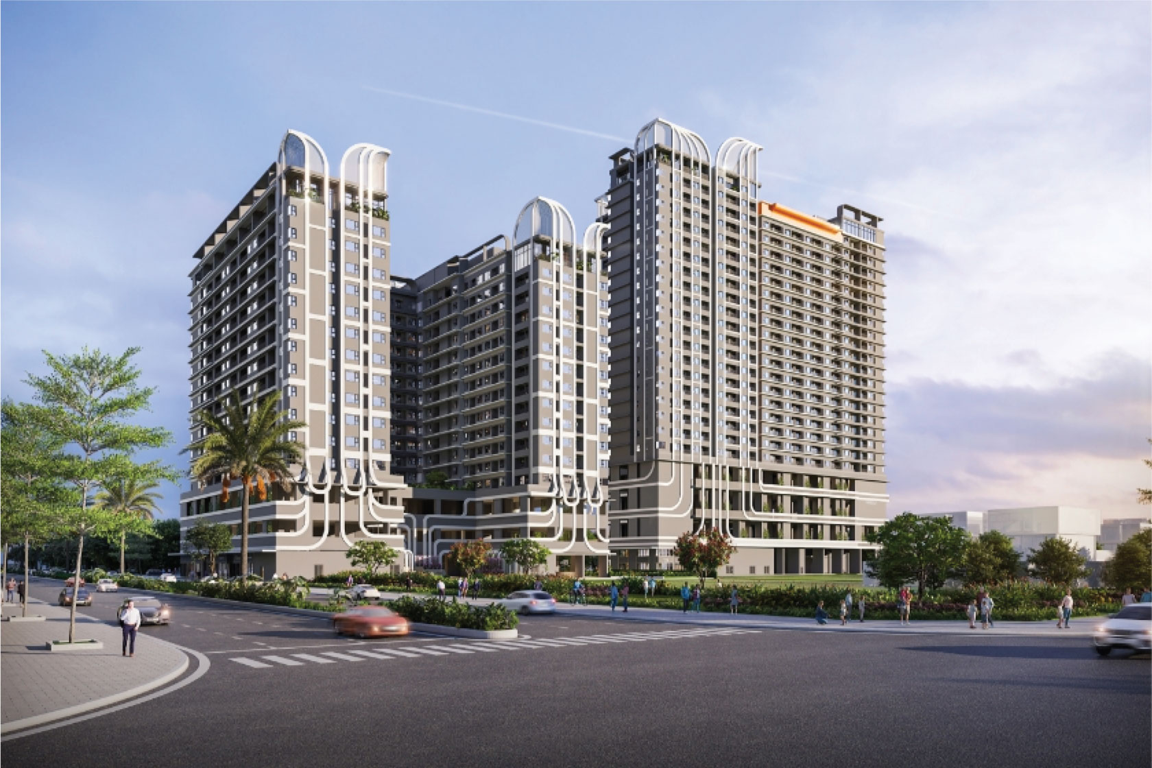 Phối cảnh các tháp căn hộ Midori Park The Nest tại Thành phố mới Bình Dương