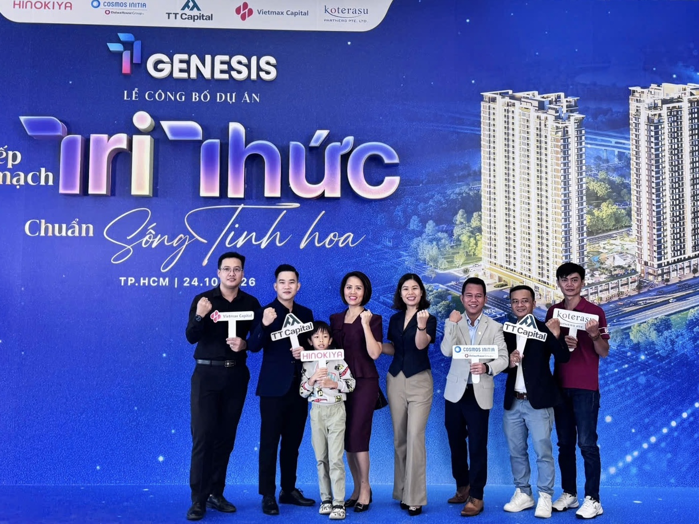 Đại diện các đối tác tại Lễ công bố dự án TT GENESIS