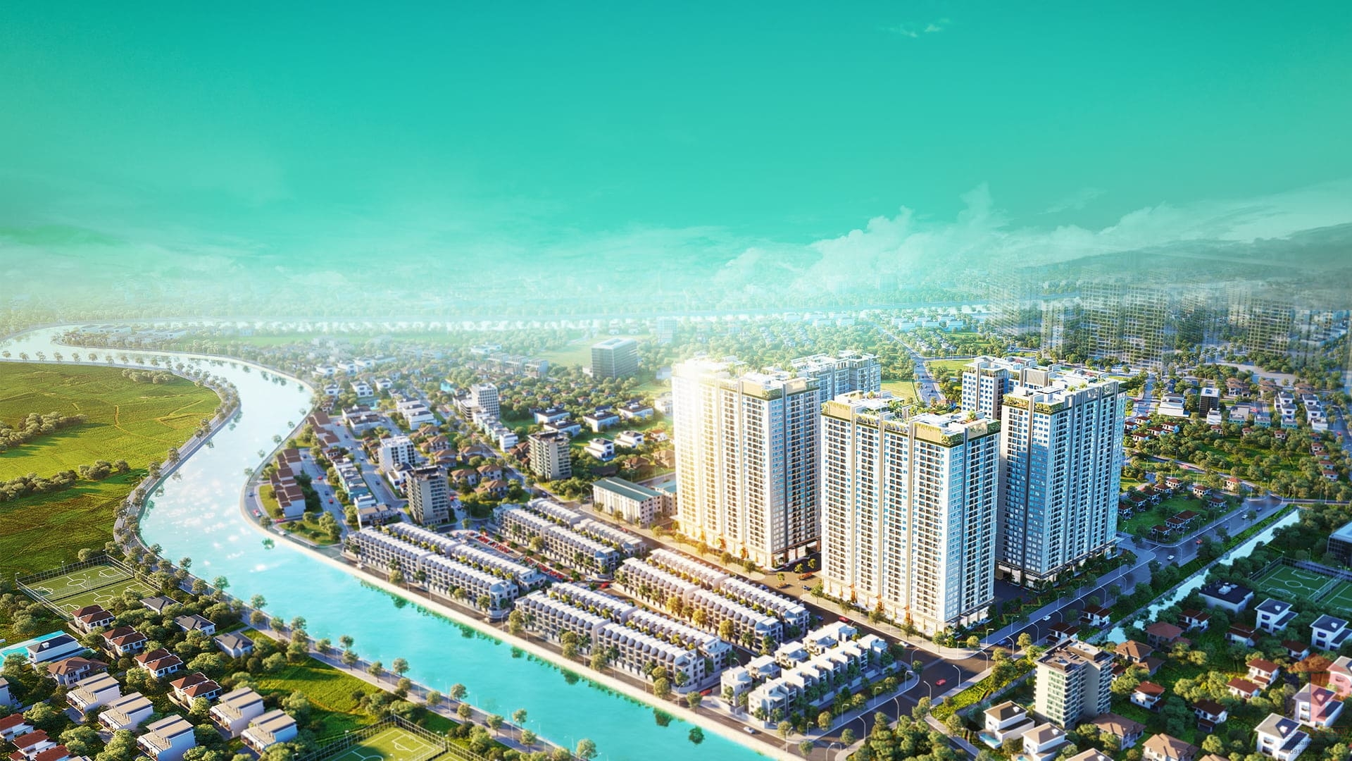 Phối cảnh tổng thể khu căn hộ Hanoi Melody Residences, Hà Nội
