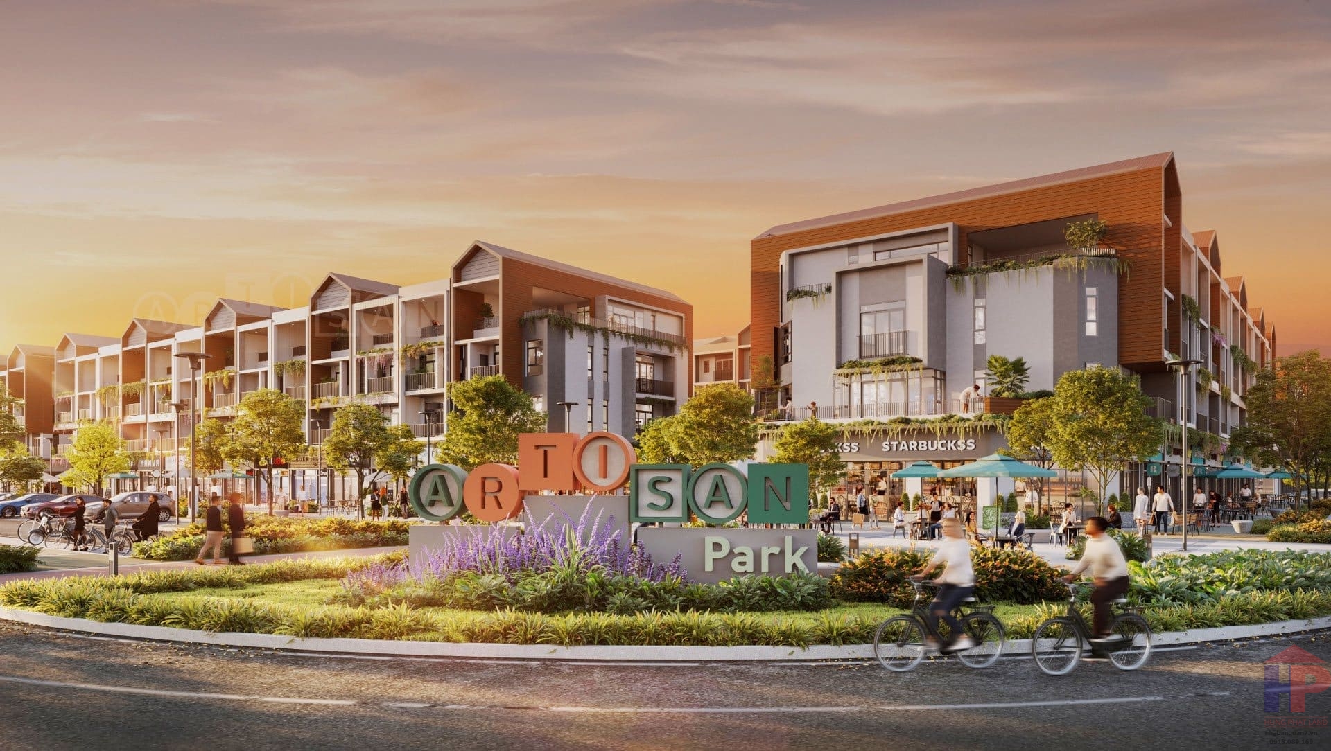 Phối cảnh dãy nhà phố Artisan Park tại Thành phố mới Bình Dương