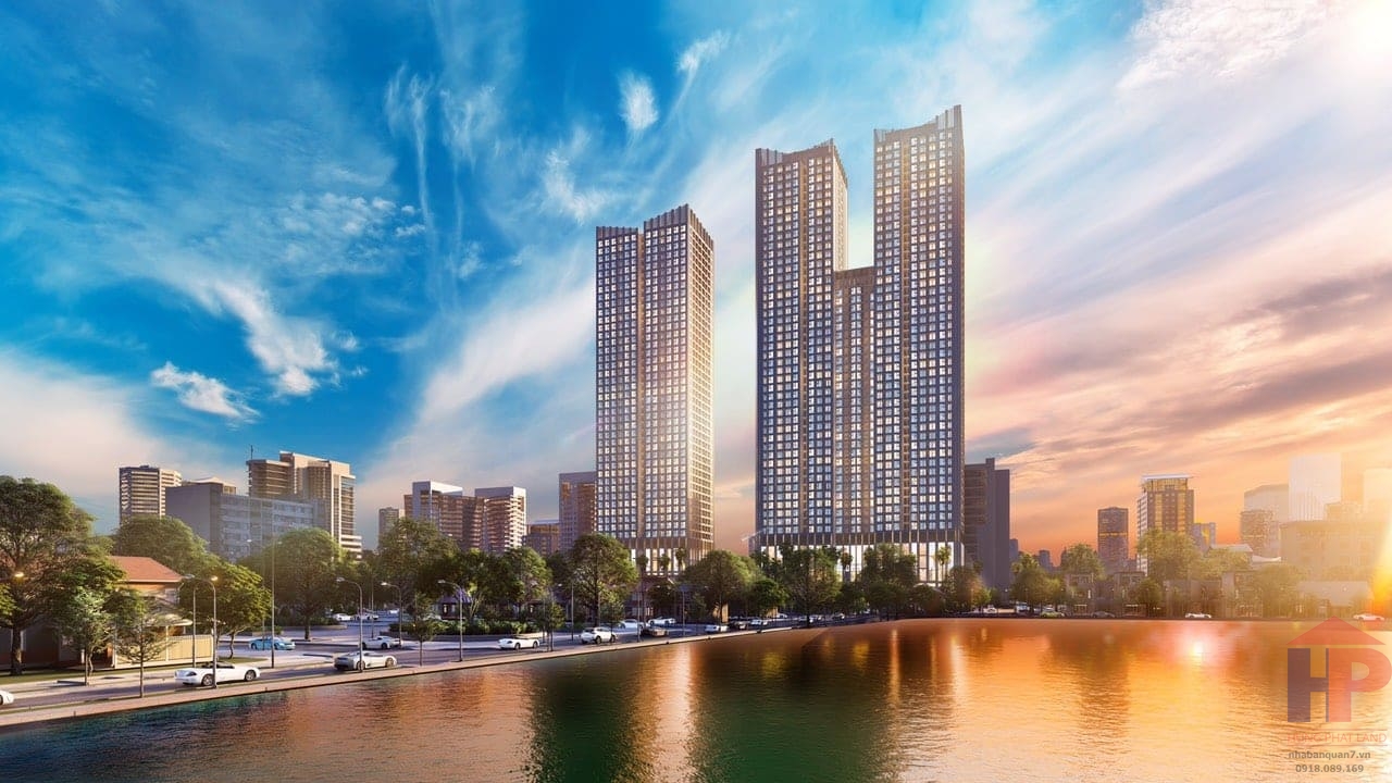 Phối cảnh các tháp căn hộ Grand SunLake bên hồ Văn Quán, Hà Đông
